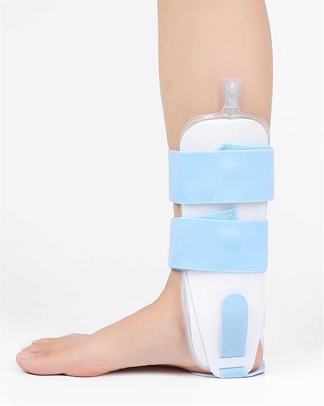 Férula de Tobillo Ajustable de Talla única, ortesis de pie Inflable, estabilizador, Doble Bolsa de Aire, Soporte de varo valgo de Tobillo para Restaurar esguinc
