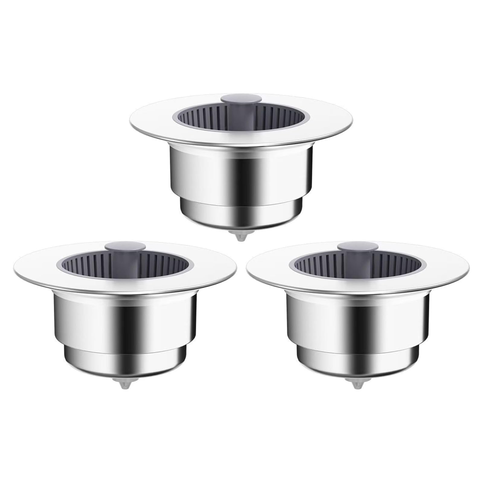 3pack Quickly Release Kitchen Sink Drain Cover Popup Strainer with Removable Basket Easyly Maintenance Popup Strainer