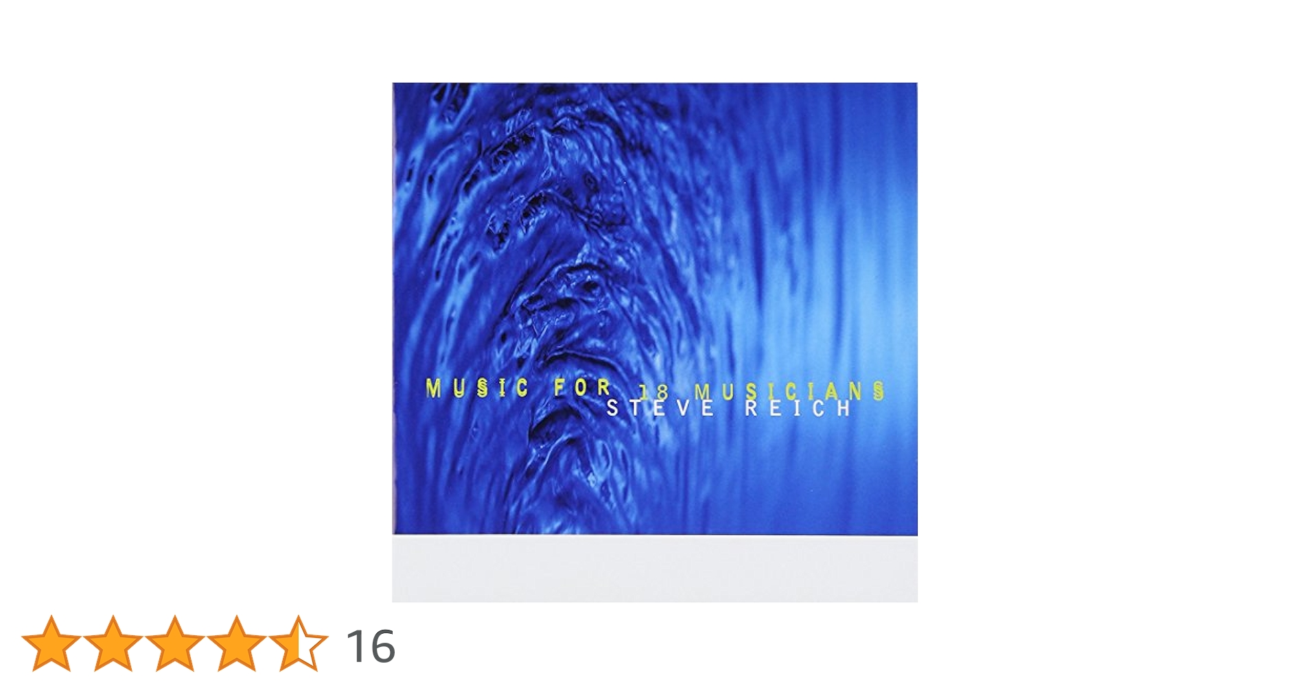 スティーヴ・ライヒ / 18人の音楽家のための音楽　LP Amazon.co.jp: ライヒ/18人の音楽家のための音楽: ミュージック