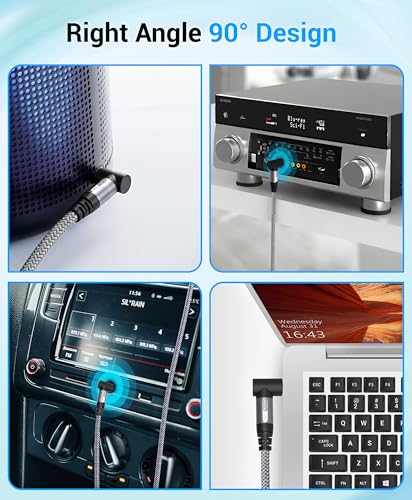 Cable USB C a Jack 3.5mm 90 grados 3 pies miniatura 4