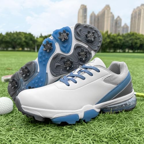 Image of Spikes Golf Shoes Men Training Golf Sneakers Comfortable Walking Footwears for Golfers