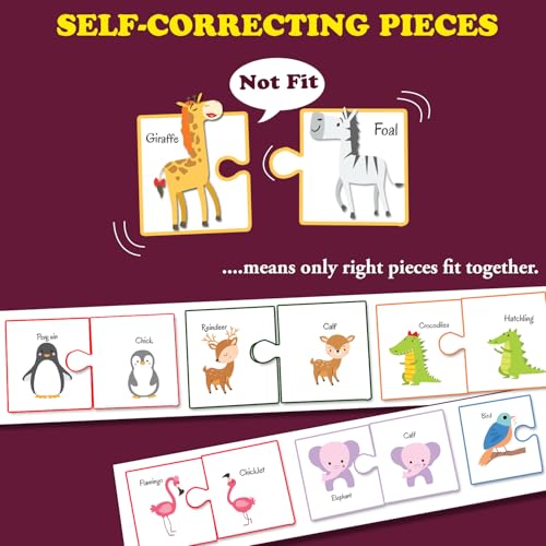 Image of Whose Baby Jigsaw Puzzle? Connecting 2-piece (Set of 21 pcs) for Kids, Childrens and Toddlers - Early Learning Educational Brain Booster with Fun and Engaging - Ages 4+