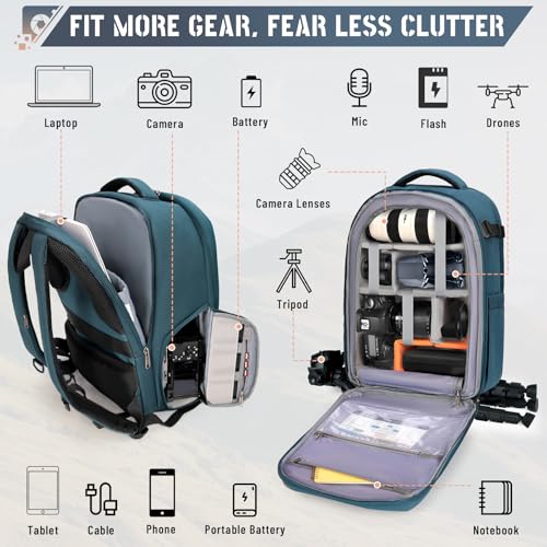 Mochila para cámara con carcasa rígida y compartimento para laptop 15.6" miniatura 3