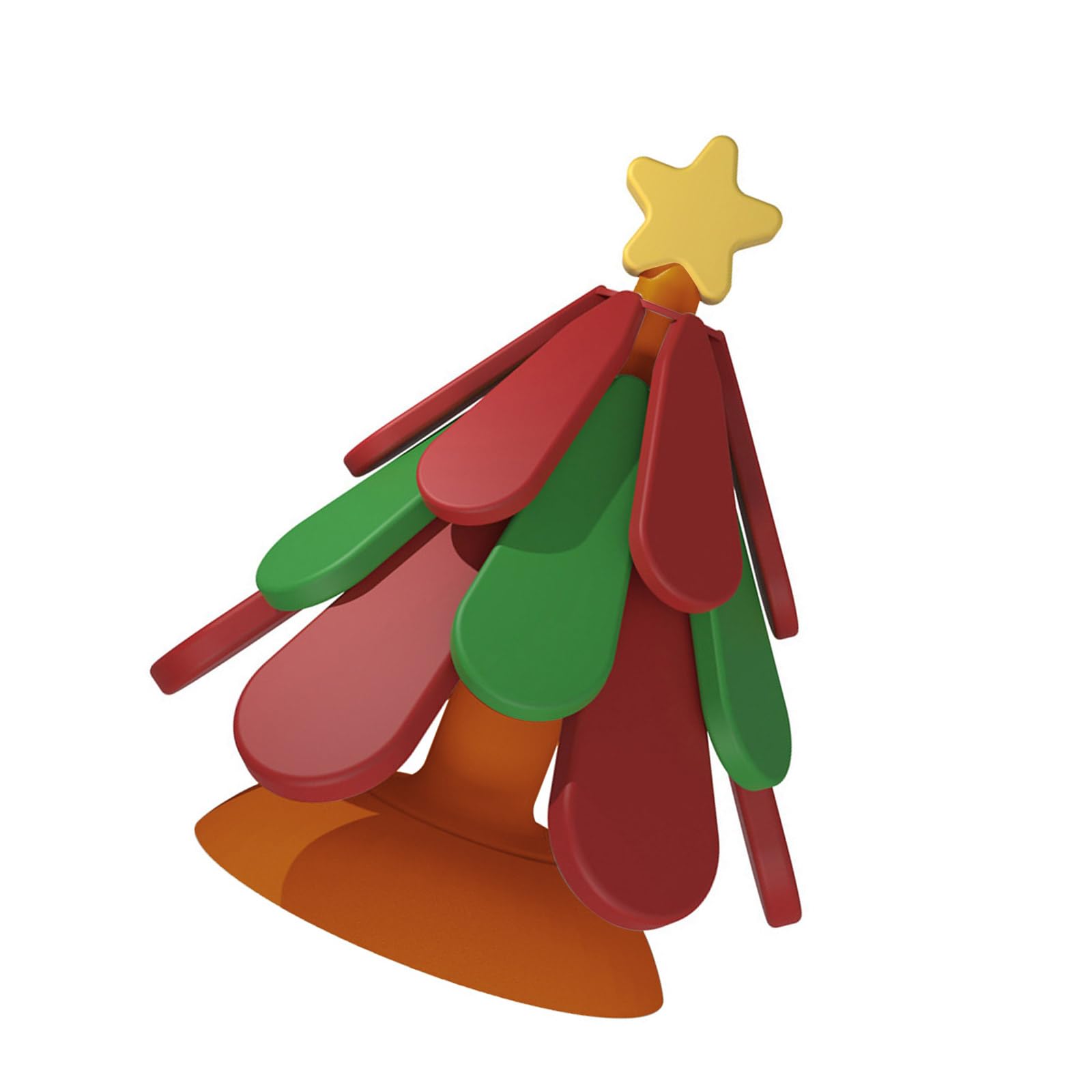 Mekalero Christmas Tree Silicone Coasters Trivets Foldable Placemats for Hot Dishes Table Decoration Christmas Tree Coasters