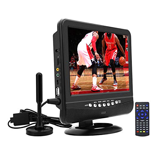 9Inch Portable TV for ATSC Digital TV Viewing in The US,Canada,Mexico,USB/TF/AV in Player,Support