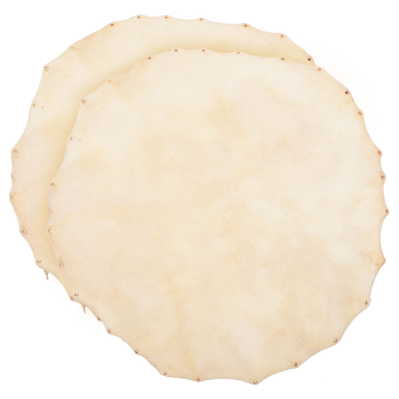 ibasenice Lot de 2 Têtes de à Main en Peau de Chèvre Et Facile à Nettoyer
