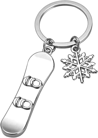 ARFUKA Keychain Snowboard Pendant Keyring Metal Key Ring Charm Jewellery Christmas Birthday Gift Keychains Key Chain Key Ring Holder for Men and Women