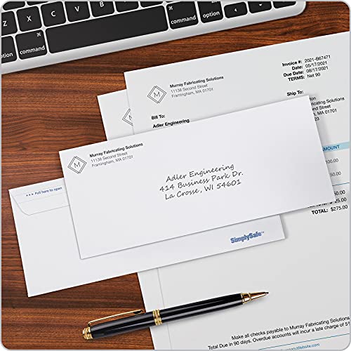 Columbian #10 Security Envelopes, 500/Box, No Window, 4-1/8 x 9-1/2 Inches, Release & Seal Self Seal, SimplySafe Tamper Evident, White (COLO180)