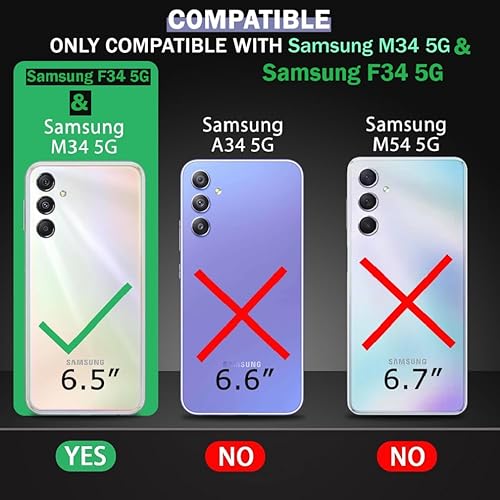 Image of COVERBLACK Rubber Silicone Back Cover for Samsung Galaxy F34 5G - Transparent