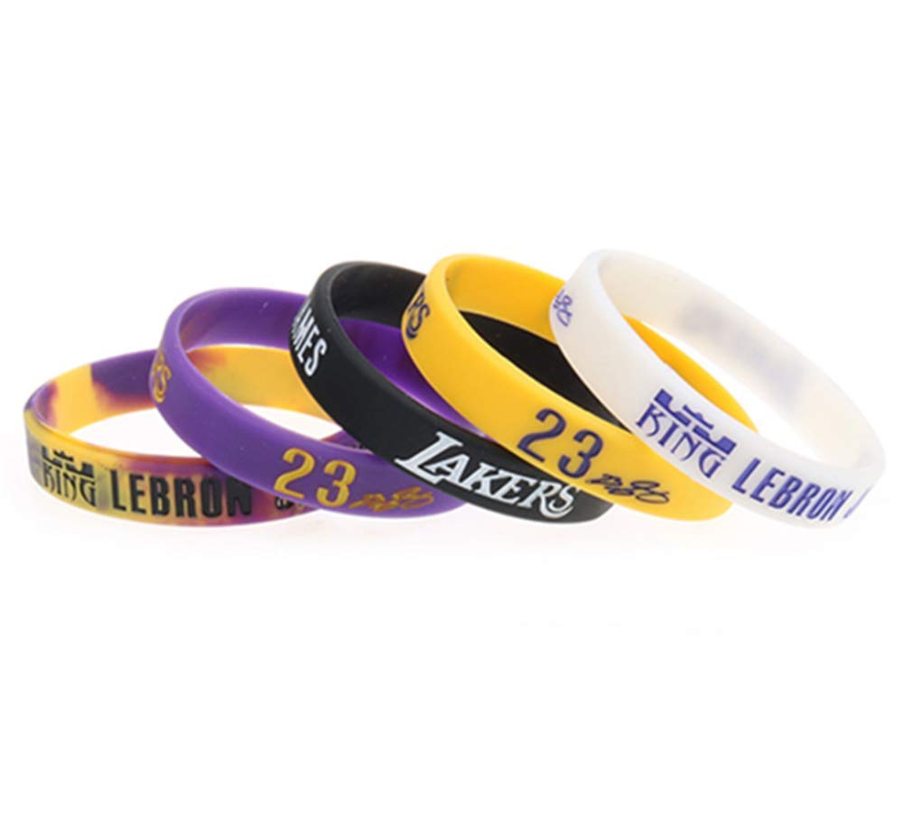 Mulynn Kobe James Basketball Fans Silicone Wristband Bracelets Pack