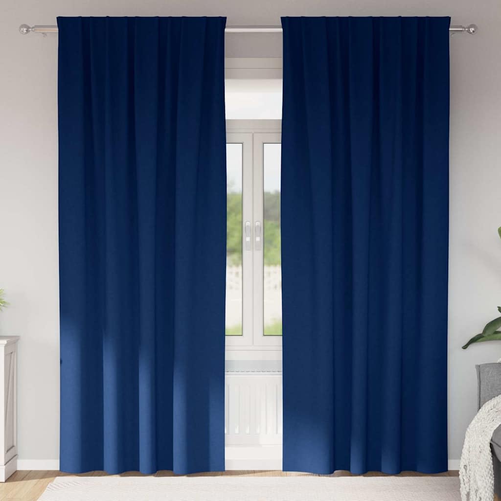 Cortinas opacas con anillas, 2 unidades, 225 x 140 cm, poliéster, tejido triple, opacas, para salón, dormitorio y habitación infantil, con protección visual y protección solar