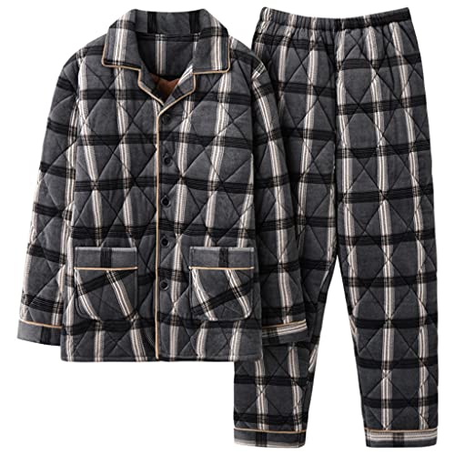 Pyjama pour hommes hiver épaissi polaire corail flanelle