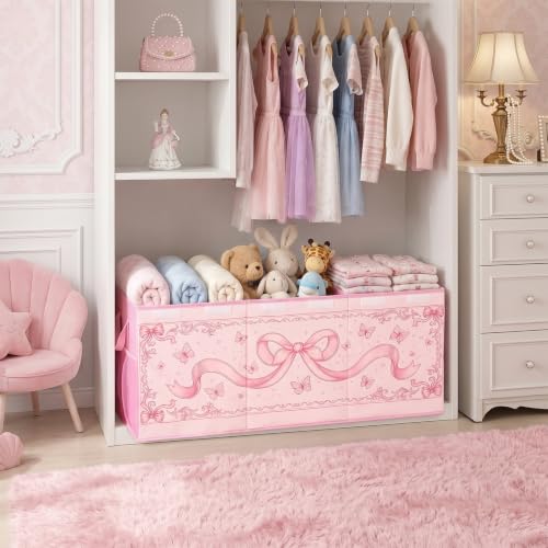 Image of Toy Box with Adjustable Divider Large Toy Chest Storage for Nursery Kidroom