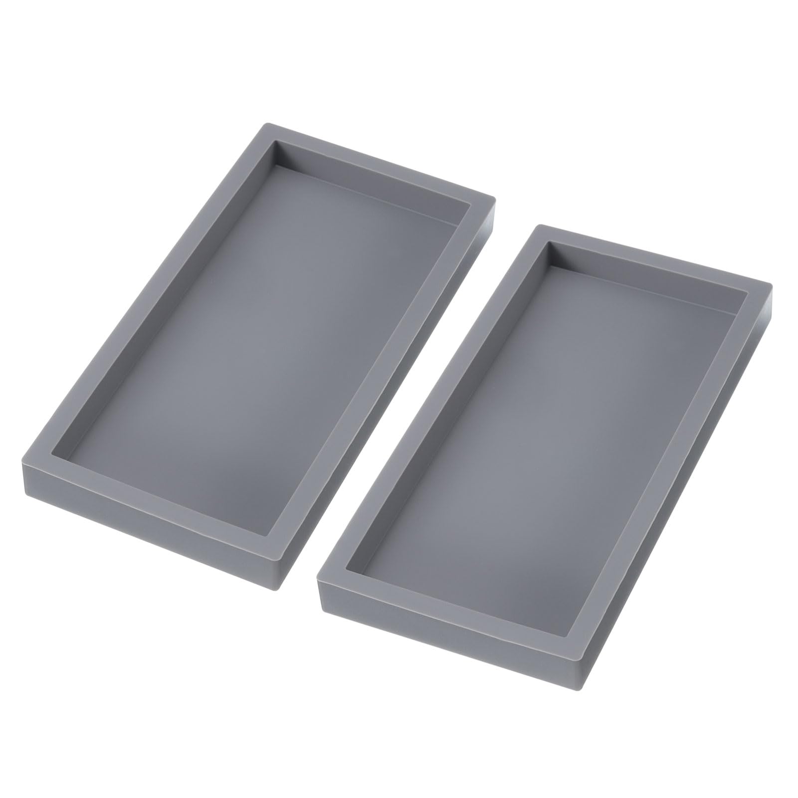 PATIKIL Silikon Badezimmer Tablett 12 x 5 Seifen Spender Tablett Schmuck Organizer Schale für Toilette Kommode Küche Spüle für Schmuck Schlüssel Rein Weiß