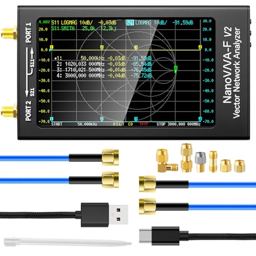 ネットワーク　アナライザーNanoVNA-F V2 3GHz Amazon.co.jp: AURSINC アップグレード NanoVNA-F V2 ベクトル