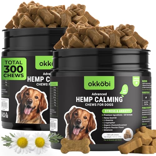 Hemp Calming Chews for Dogs 300 pcs - 2 Pack of 150 pcs - Duck Fl...