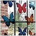 Window Flakes Butterfly Window Clings (8 pcs), Large Decals for Glass, Blue, Red, Orange, Teal, Anti Collision, Decorative, Reusable, Fade Resistant, Indoor Use