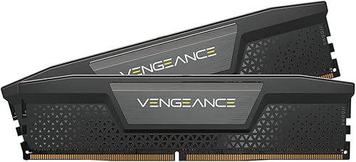 CORSAIR VENGEANCE DDR5 RAM 96 GB (2 x 48 GB) 6800 MHz CL40 Intel XMP iCUE Memoria de computadora compatible - Negro (CMK96GX5M2B6800C40)