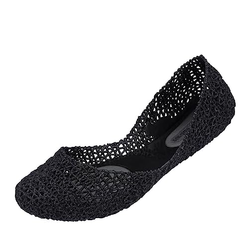 Qual o Melhor Mocassim Feminino Melissa de 2025? Melhores Ranking 4 Melissa Sapatilhas femininas de bico fechado, Preto, 10-11