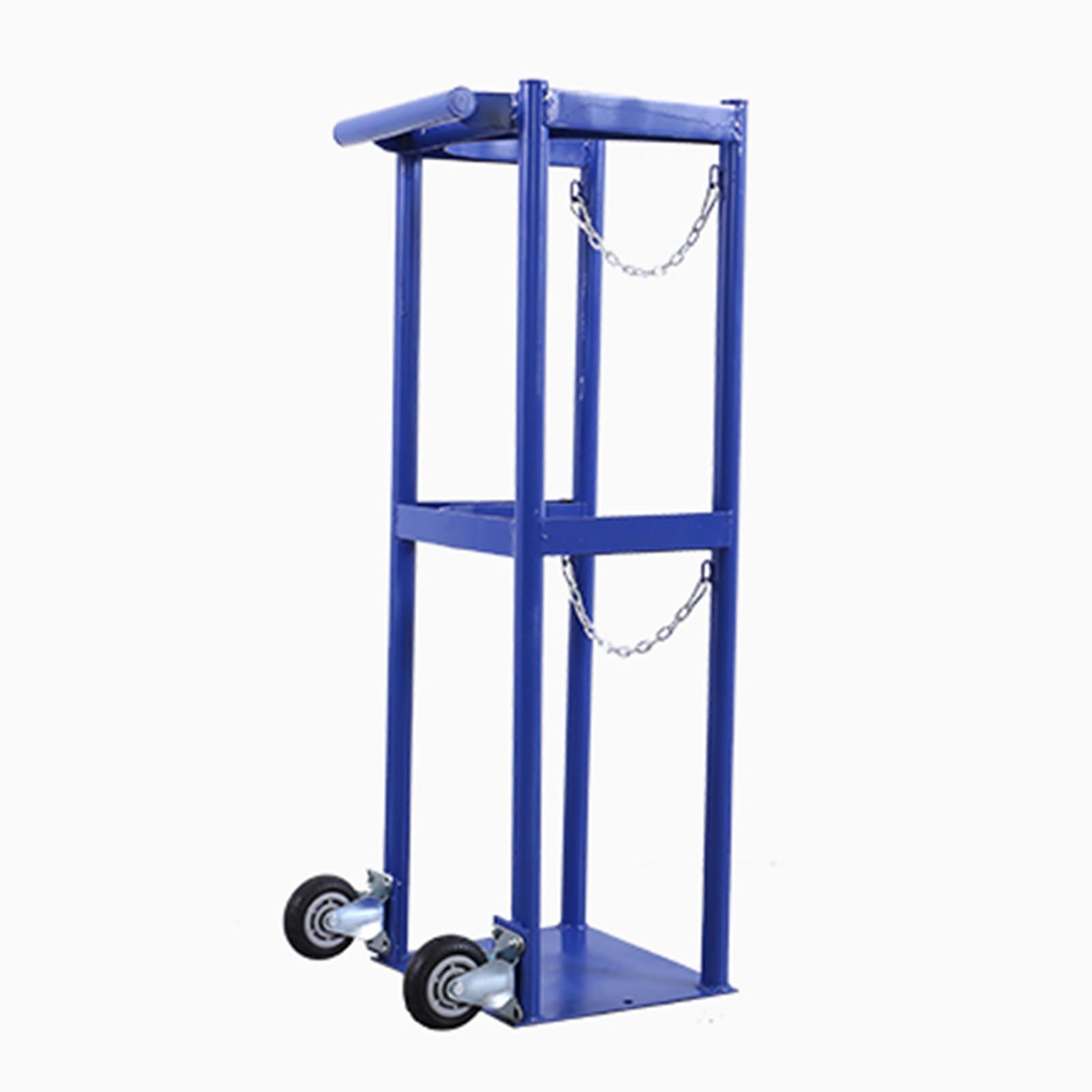 GLJTUO Oxygen Cylinder Rack Single/Dual Oxygen Tank Cart Medical, Rolling 2 Wheel Oxygen Tank Cylinder Cart Carrier, Gas Cylinder Storage Rack Vertical, for 40L Tank,L35cm(13 3/4