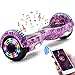 Hoverboard Kinder Hoverboards 6,5 Zoll Self Balance Scooter mit Bluetooth Musik Hover Scooter Board Bunten LED-Licht Geschenk für Kinder Jungs Mädchen(Galaxis Rosa)