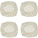 sunshinelh Set von 4 wasserdichten Stretch-Stuhl-Sitzbezügen mit Bindebändern, elastische Esszimmerstuhl-Sitzbezüge, abnehmbare waschbare Stuhlhussen (beige)