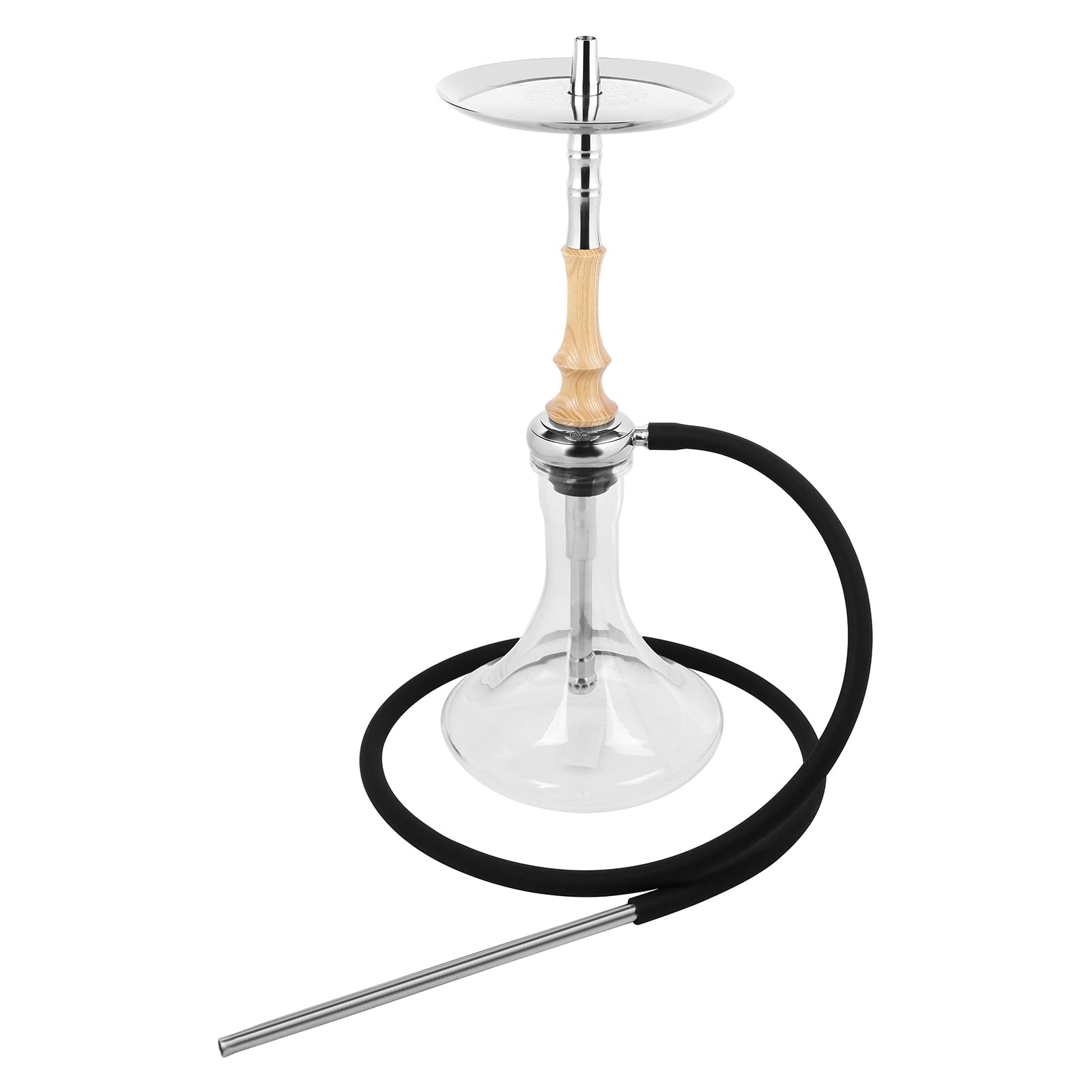 Tootem Hookah Evo Lightweight Hookah Shisha with Hose, Pure | Metal Mouthpiece | Current and Snazzy Design
