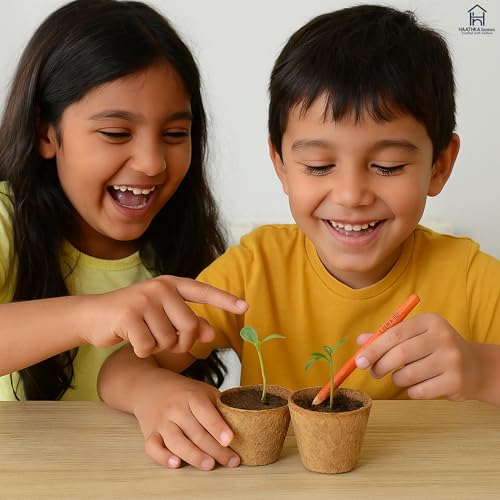 Image of Forever Pencil - Plantable pencil with Seed - Eco-Friendly Return Gifts for Birthday, cute stationery items and a Unique Gift for Girls and Boys (2Pencil,1CocoPot & 1Coin KIT, 3, count)
