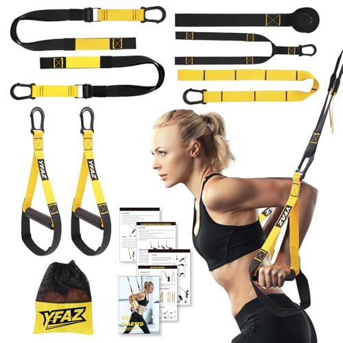 Home Resistance Training Kit for All Levels, Suspension Trainer Straps With...
