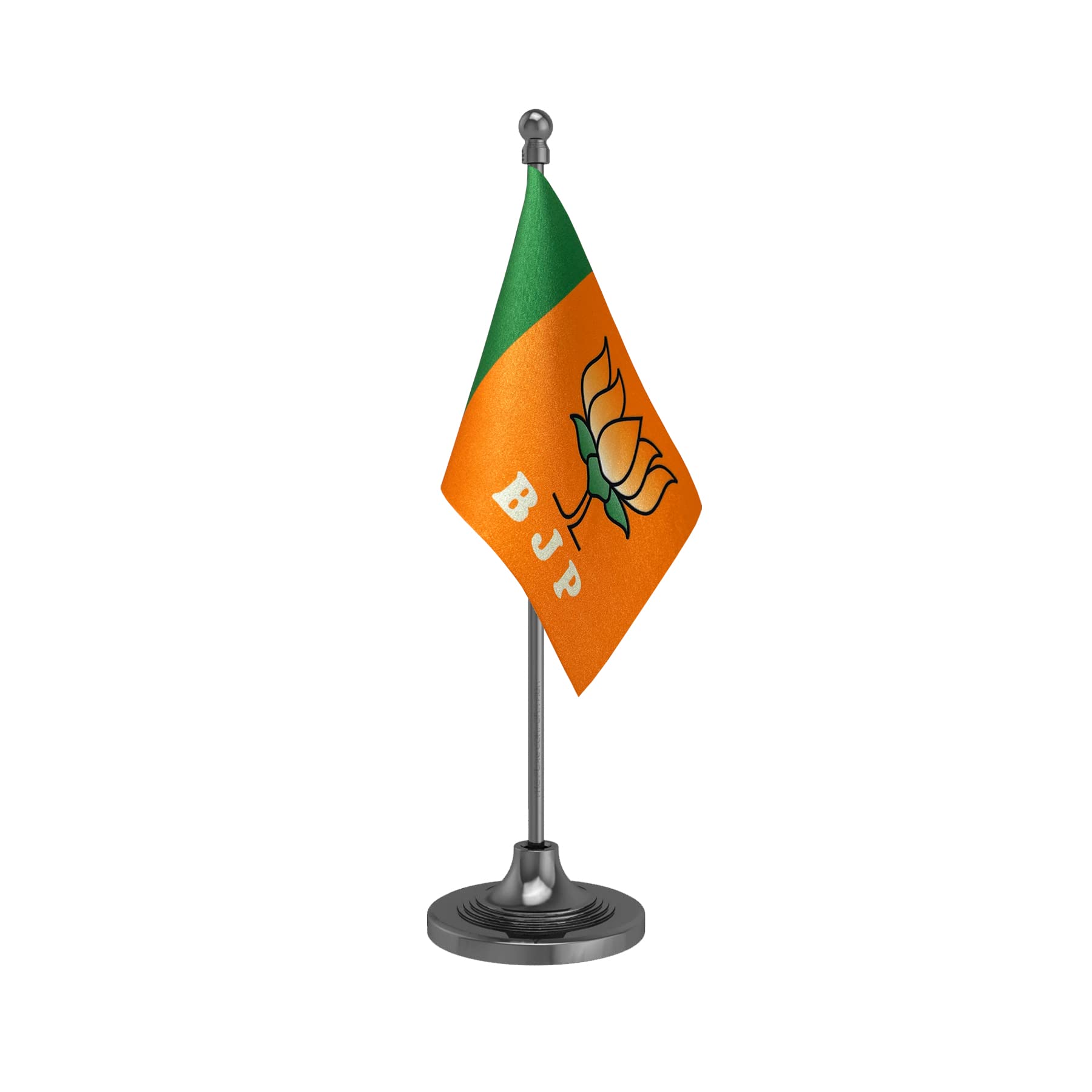 The Flag Corporation BJP Bhartiya Janata Party Desk Flag 4in x 6in With A Plastic Dark Knight Grey Base-picture-30