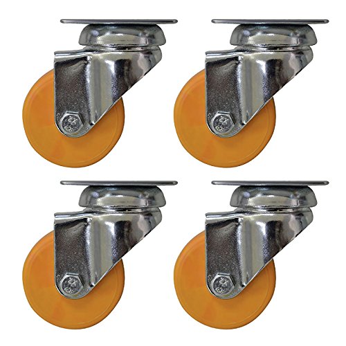 Promo 40% OFF Headbourne 8273E Designer Swivel Plate Casters with 88 Lb. Load Capacity, 2", Honey Yellow, 4-Pack