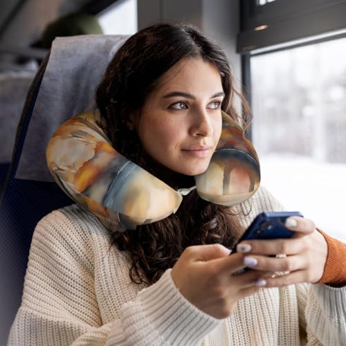Almohada cuello en U de espuma viscoelástica lavable miniatura 5