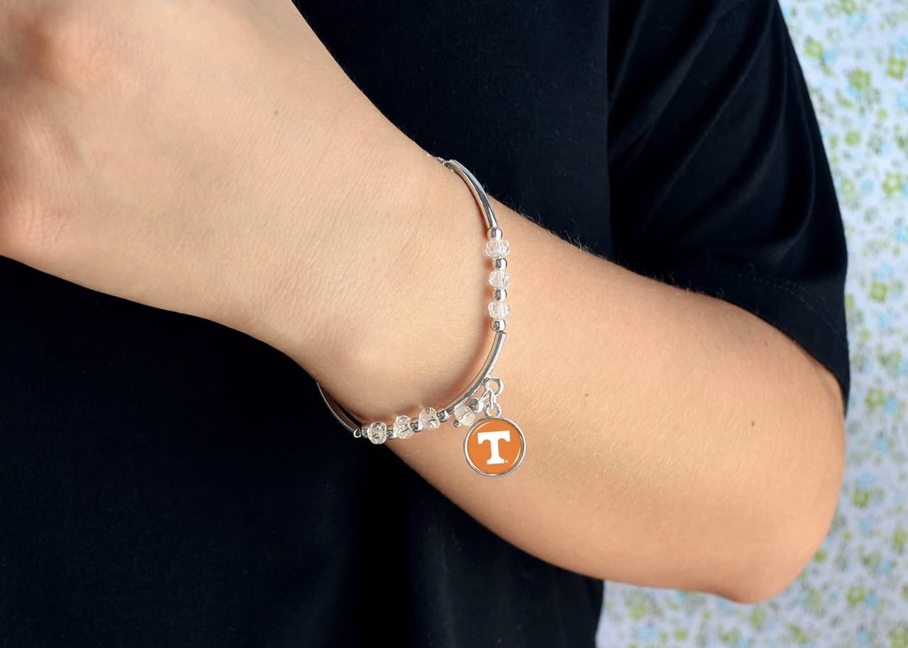 From the Heart Tennessee Volunteers Ivy Stretch Bracelet Silver Jewelry Gift UT 7 5''