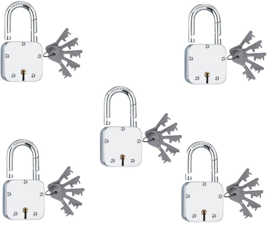 GSB INDIA Atoot 50 mm Lock and Keys | Hardened Shackle Padlock | Home Metal Body | Double Locking | 8 Steel Lever |3 Keys | Silver Finsih | Made in India | P5 (B0CGM9X4HV) Amazon Price History, Amazon Price Tracker