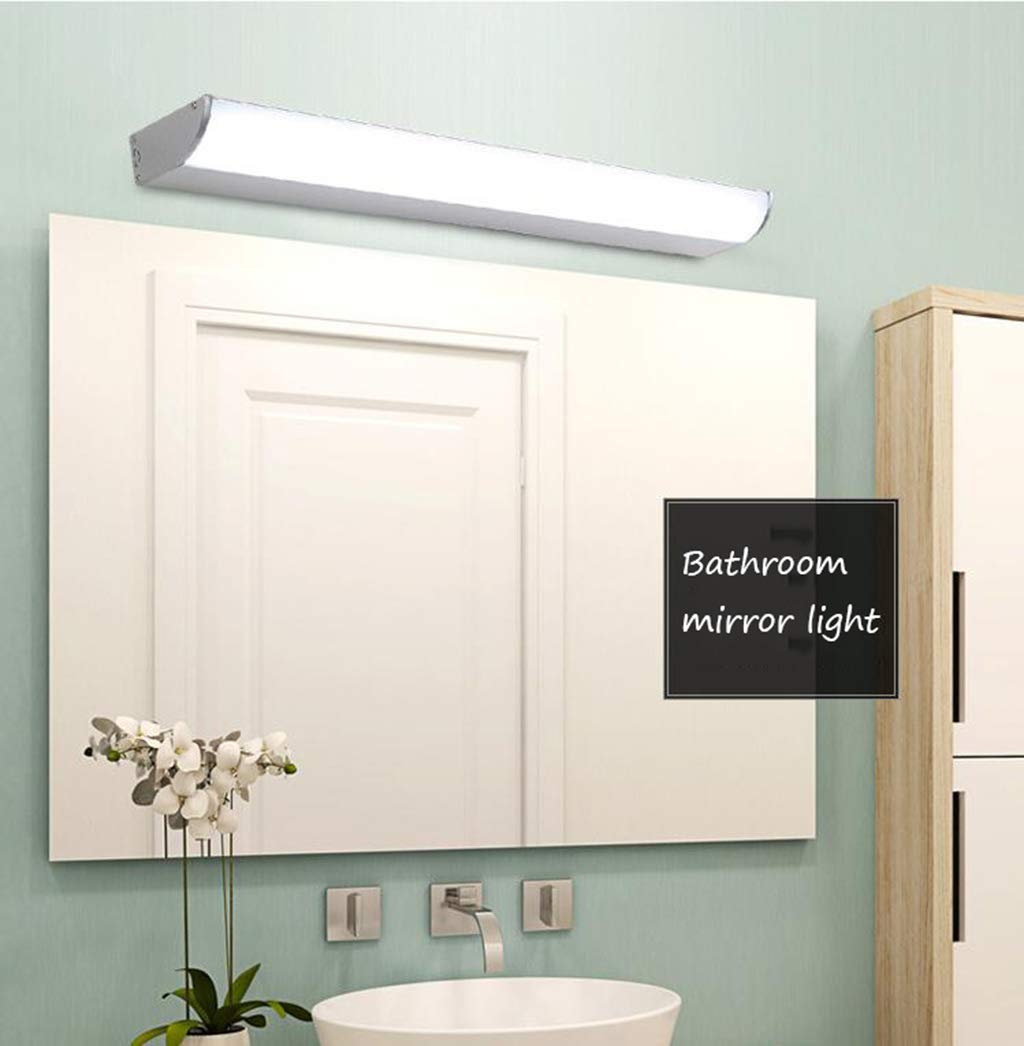 LED-Spiegelleuchten für Badezimmer, wasserdicht, Nebel, modern, minimalistisch, verspiegelt, Farbe: warmweißes Licht, 40 cm, 7 W, Farbe: warmweißes Licht, 50 cm, 12 W