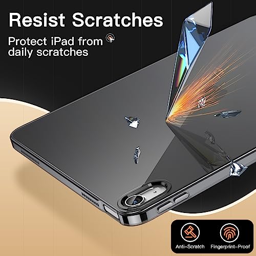 Image of JETech Cover Case for iPad (A16) 11th /10th Generation (2025 /2022), Soft TPU Transparent Slim Shockproof Tablet Cover (Black)