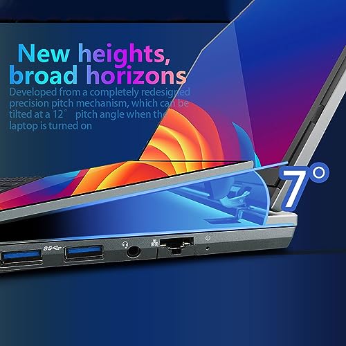 Laptop mit Doppelbildschirm, Schlanker Laptop-PC mit 1920 X 1200 HD, Laptops für Geschäftsreisen, 10750H-Prozessor, 16 GB DDR4 2666 MHz, mit Touchpad (16 GB + 256 GB EU-Stecker) – Bild 4