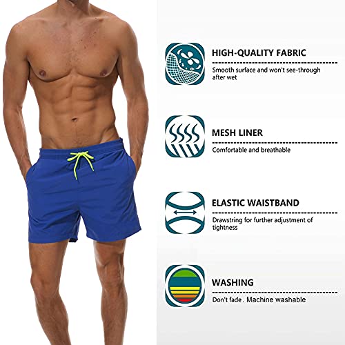 Summer Code Mens Swim Trunks with Mesh Lining Quick Dry Beach Shorts Swimming Bathing Suits4