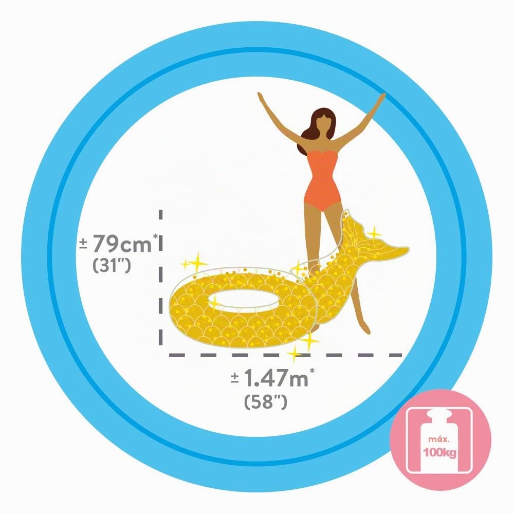 Intex - Inflatable Swim Ring for Children 3 to 6 Years Old Float Diameter 51cm