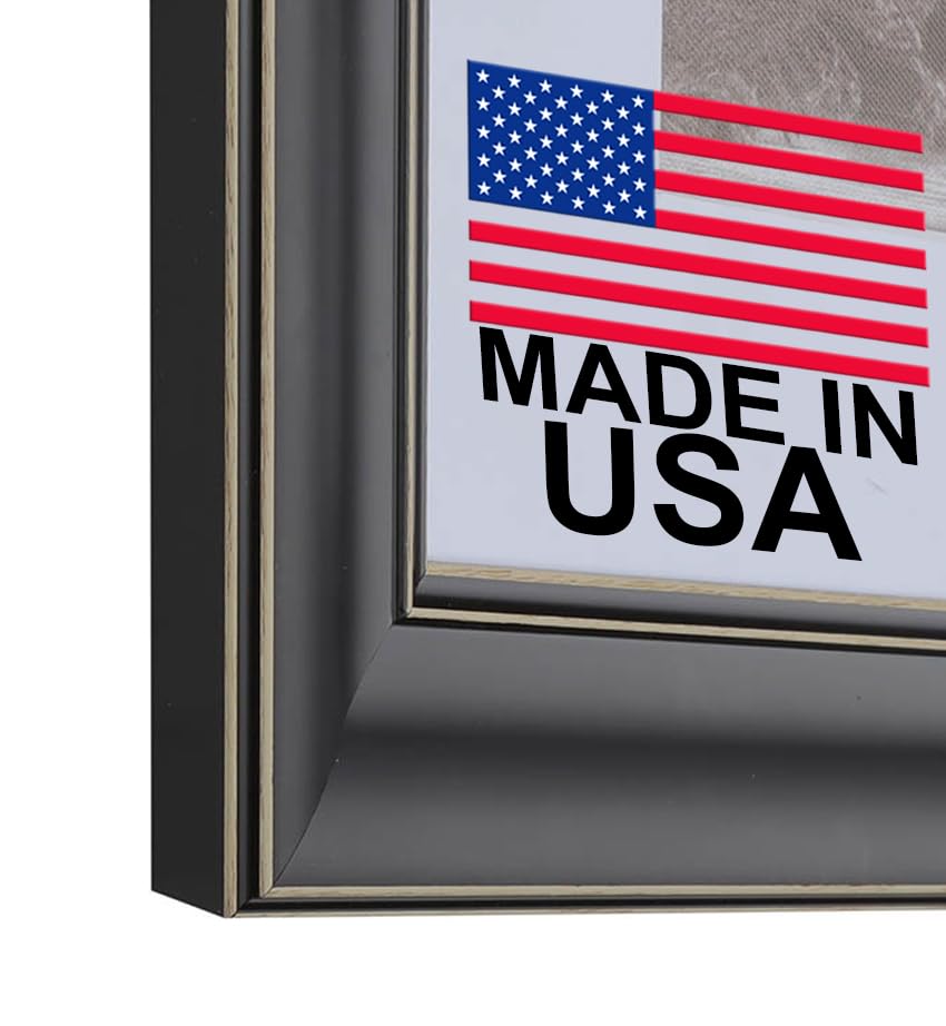 Picture Frames 20x26 Frames 1-3/4" 20x26 Poster Frame,20 x 26 Black Gold Picture Frame for Wall Mounting, Large Frame Ornate 26x 20 Canvas Oil