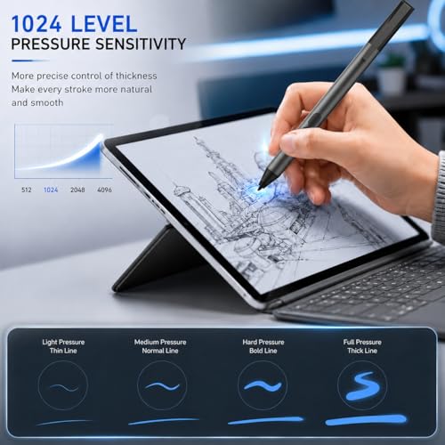 Lápiz óptico para Surface Studio y Pro compatible con 1024 niveles de presión 4