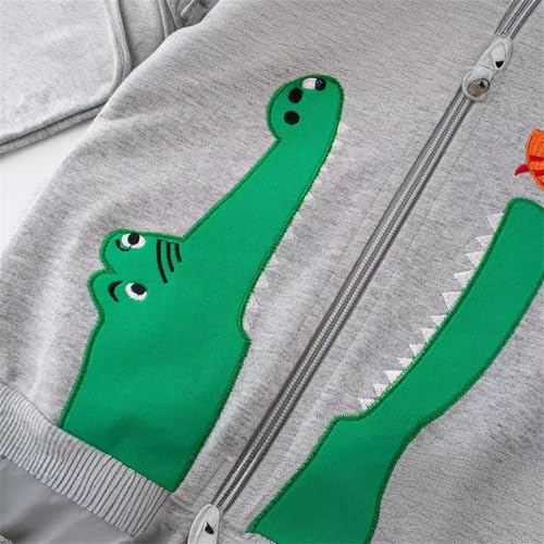 Toddler Boys Jacket Cartoon Dinosaur Animal Zipper Packaway Spring Autumn Hoodies Coat for Kids Toddler Shirt2
