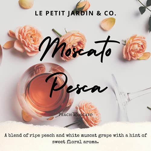 Le Petit Jardin Co Real Preserved Dried Flower Reed Diffuser Oil Scented Stick Fragrance Gift Set for Rustic Farmhouse Home Office Desk Bathroom Decor Peach Moscato Lavender Eucalyptus