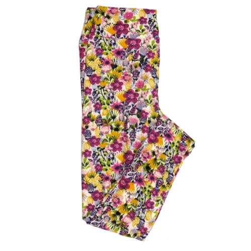 Lularoe Kids Sm-Med S/M Floral Assorted Hybiscus Leggings fits Kids Sizes 2-6 1502-A40-161959 Multicoloured