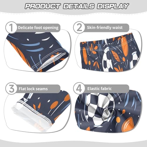 Bolaz Toddler Girls Leggings Printed Yoga Pants Leggings Football and Leaves for Kids3