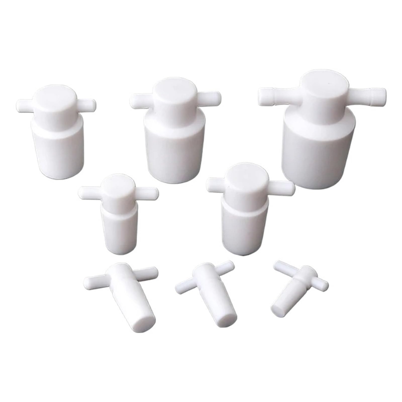 Tapón estándar sólido de 6 uds con mango tapón de matraz de PTFE | Alto rendimiento de sellado(40)