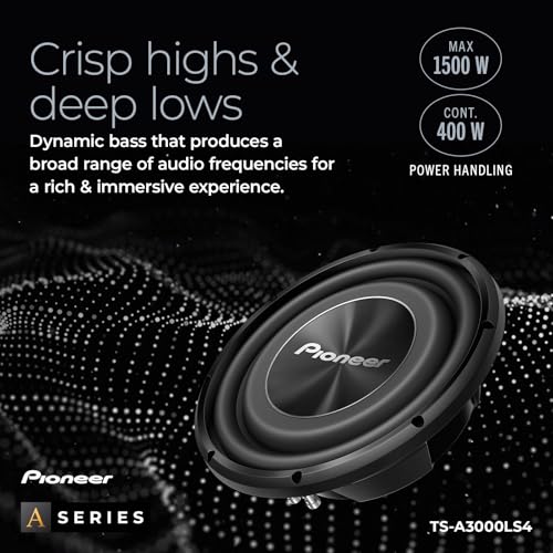 Image of PIONEER A-Series TS-A3000LS4 Shallow-Mount 12 inch Subwoofer 1500W Max
