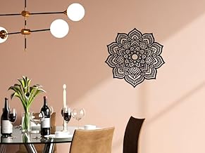 لوحة فنية جدارية من الخشب بتصميم بوهيمي ماندالا