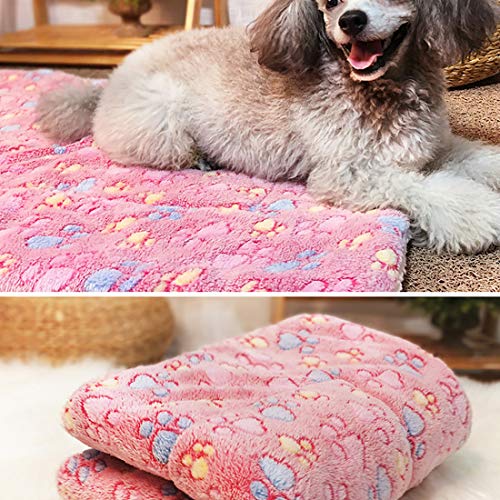 LissomPlume waschbare Sommerhaustiermatte Haustierdecke Hundedecke Katzendecke Tierdecke Hundebett - pink Stern 42*55