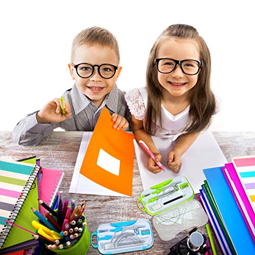2 Sets Math Geometry Kit, 10 Pieces Per Set Student Compasses, Including Ruler, Protractor, Compass, Eraser, Pencil Sharpener, Pencil, And Refills For Drawing, Home School Supplies (Green, Blue) #TOP5